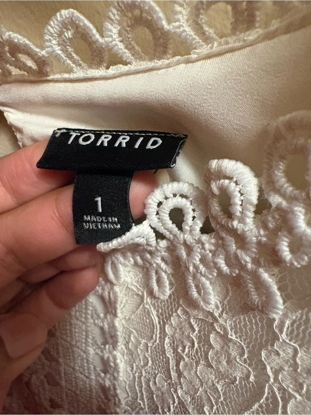 Torrid Ivory Lace Crochet Top - Picture 5 of 5